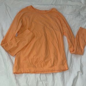 Orange long sleeve athleta size small
